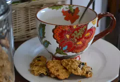 Juego de 2 Tazas De Cerámica Pintada A Mano Tipo Anthropologie - tienda online