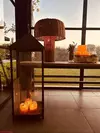 Lámpara De Mesa De Rattan Velador Hamptons - comprar online