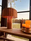 Lámpara De Mesa De Rattan Velador Hamptons - tienda online