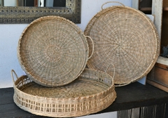Set X3 Bandejas De Fibra Natural