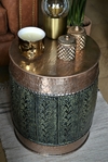 Puff Mesa Auxiliar Aluminio Cincelado - Origen India - comprar online