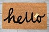 Alfombra Felpudo Simple Hello Natural Fibra Coco 45x75 Cms