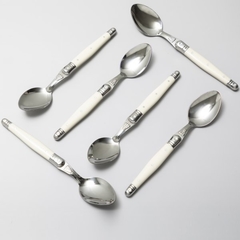 Juego X 12 Cucharas De Té Laguiole Color Crudo / Hueso en internet