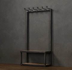 Perchero Industrial en Hierro y Madera 185x85x45 Cm - luciano dutari
