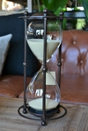 Reloj De Arena Natural Con Soporte Metálico - 1 Hora - tienda online