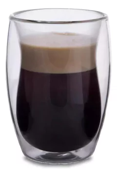 Taza Vaso Doble Vidrio Café Vidrio Templado 110 ml en internet