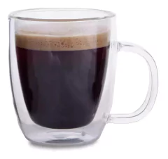 Taza Vaso Doble Vidrio Café Vidrio Templado 110 ml - tienda online