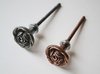 Imagen de Tirador Perilla Metal Cobre Envejecido Flor Calada