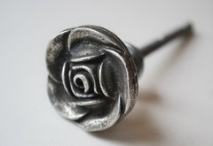 Tirador Perilla Metal Cobre Envejecido Flor Calada - comprar online