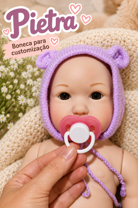 Pietra MENINA encaixe perfeito - Com Pintura na Cabeça