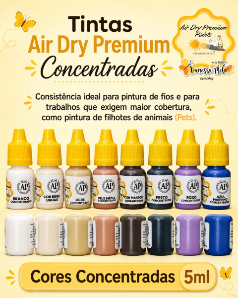 Tinta Air Dry Premium - Cores Concentradas 5ML