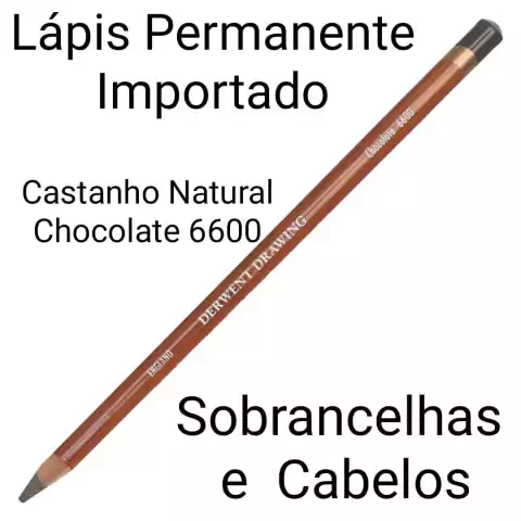 Lápis Castanho Natural - Chocolate 6600 - Permanente Importado - comprar online