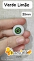 PAR DE OLHOS COR VERDE LIMÃO - 20MM na internet