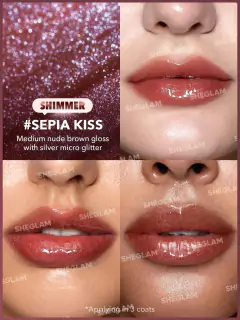 SHE GLAM - POUT PERFECT SHIMMER LIP PLUMPER | SEPIA KISS - comprar online