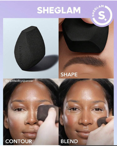 SHE GLAM - MULTI FACETED MAKEUP SPONGE BLACK