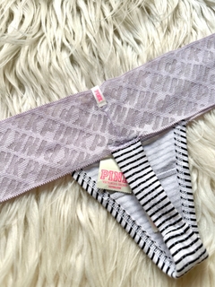 PANTIES VS/PINK - ALGODÓN CON ENCAJE LILA - Purple Diamond Clothes