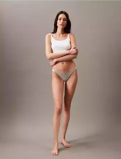 Panties Calvin Klein - Gris Elástico Costado - comprar online