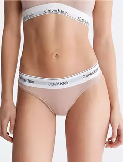 Panties Calvin Klein - Beige Elástico Ancho