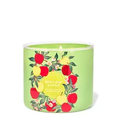 Vela de 3 Mechas Bath & BodyWorks - Basil Leaf & Apple