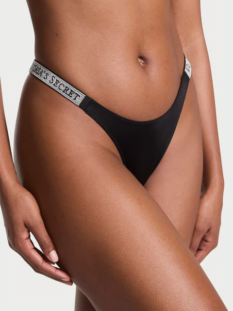 Panty Victoria's Secret Shine - Lycra Negra
