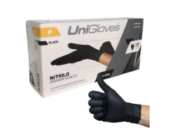 Luva Nitrilica Preta P - Unigloves