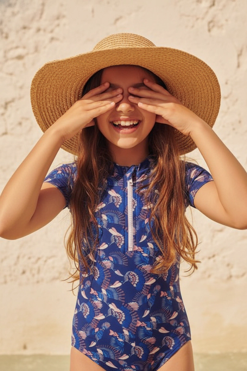 Traje de Baño Manga Corta con Cierre UV50+ Tucan