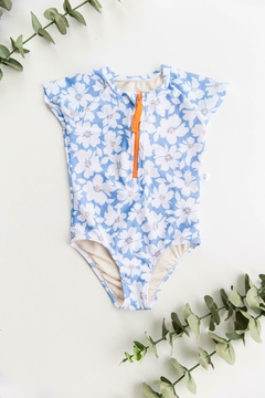 Traje de Baño Manga Corta con Cierre UV50+ Summer Flowers - comprar online