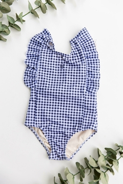 Traje de Baño Volados Woombale Blue Vichy