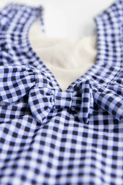 Traje de Baño Volados Woombale Blue Vichy - comprar online