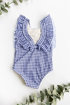 Traje de Baño Volados Woombale Blue Vichy - Woombale