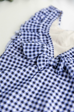 Traje de Baño Volados Woombale Blue Vichy - tienda online