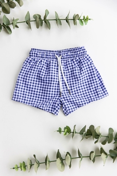 Short de Baño Blue Vichy - comprar online