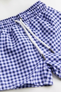 Short de Baño Blue Vichy - Woombale