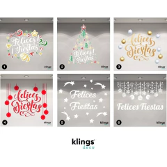 Vidrieras Plotter Vinilos Navidad Felices Fiestas Varios - comprar online