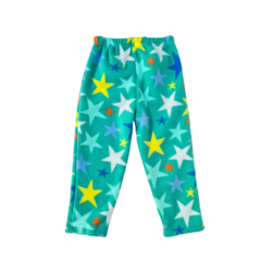 PANTALÓN DE POLAR VERDE ESTRELLAS