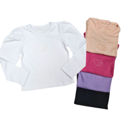 CAMISETA HEART MANGA PRINCESA - VARIOS COLORES - comprar online