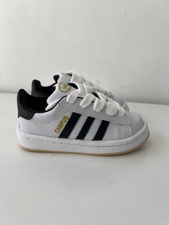 ZAPATILLAS C-MPUS ECOCUERO BLANCAS CON NEGRO - Waikiki Babys