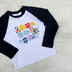 CAMISETA RANGLAN ROMPECABEZAS BLUEY - comprar online