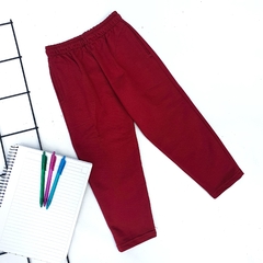 PANTALON ESCOLAR ALGODON RUSTICO - BORDO - comprar online