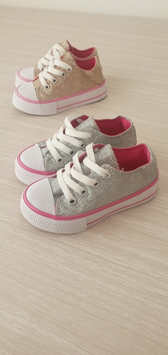 ZAPATILLAS BAJITAS SHINE DORADA en internet