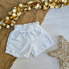SHORT BLANCO GLITTER - TELA LIVIANA CEY