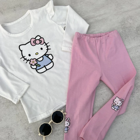 CONJUNTO LEGGINS KITTY ROSA - comprar online