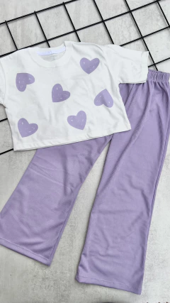 CONJUNTO HEART LILA - OXFORD - tienda online