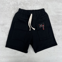 BERMUDA CARGO APLIQUE NEGRO