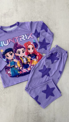 PIJAMA LARGO HUNTRIX LILA - comprar online