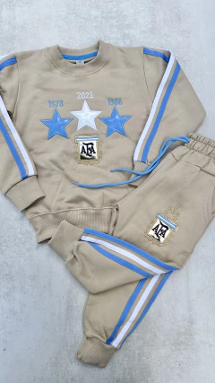 CONJUNTO TRES ESTRELLAS ARG - BEIGE en internet