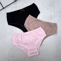 PACK X 3 BOMBACHAS ALGODON (ROSA,CAMEL,NEGRA)