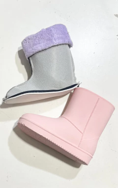 BOTAS DE LLUVIA/NIEVE ROSA - PELUCHE LILA - comprar online