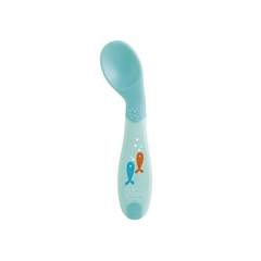CHICCO PRIMERA CUCHARA AZUL 8M+