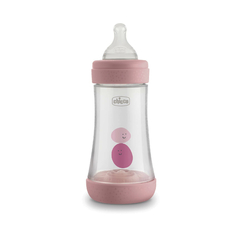 CHICCO MAMADERA PERFECT5 ROSA FLUJO MEDIO 2M+ 240 ML